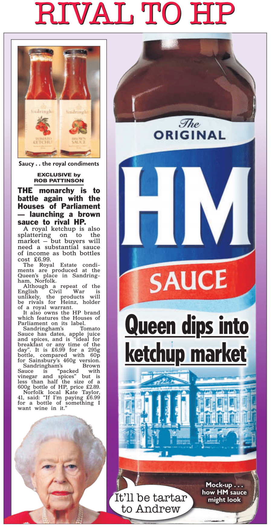 Queen Dips Into Ketchup Market