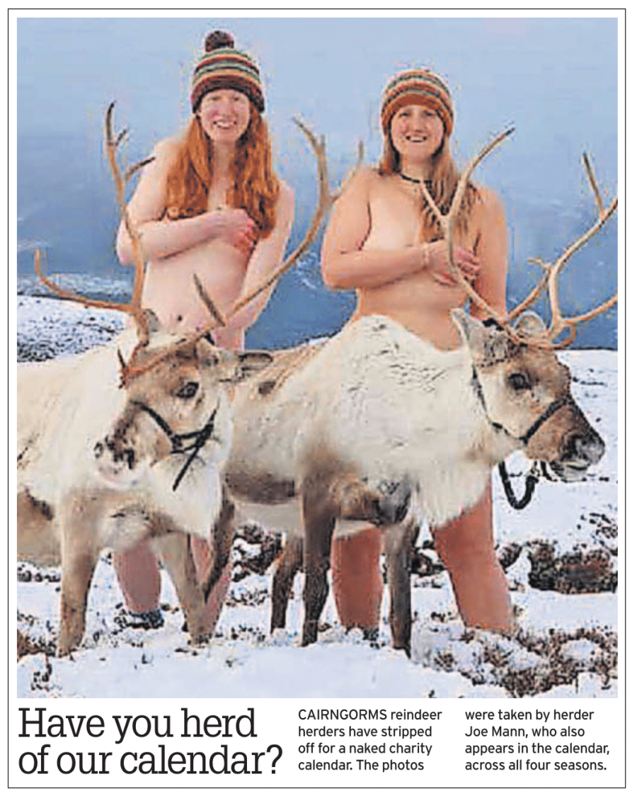 471 2 Naked reindeer calendar Daily Record 1