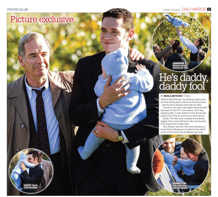 Tom Brittney Becomes A Dad In Grantchester
