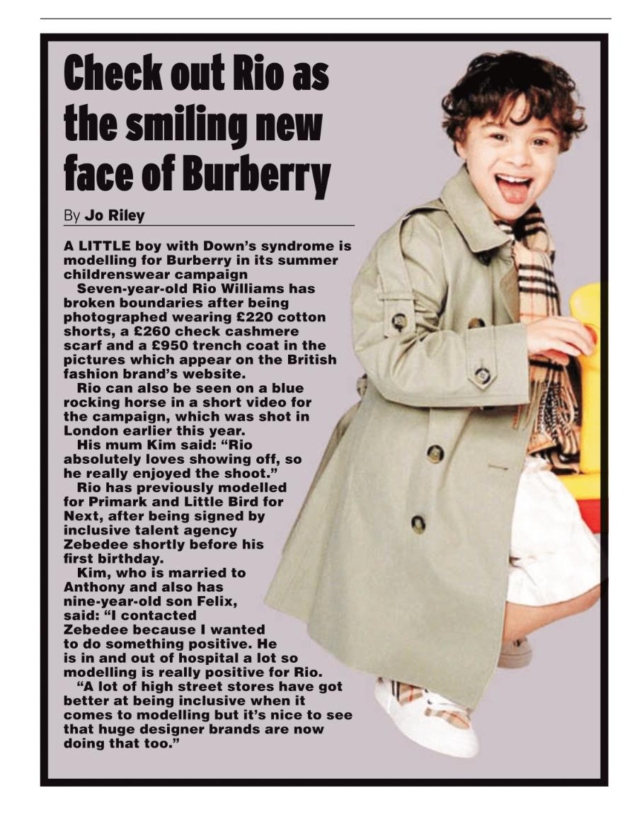 Rio Is New Face Of Burberry