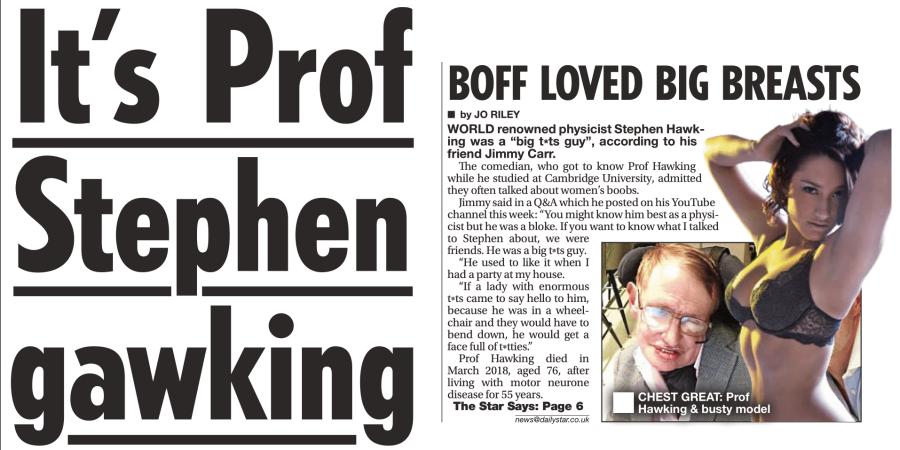 Hawking Loved Big Breasts