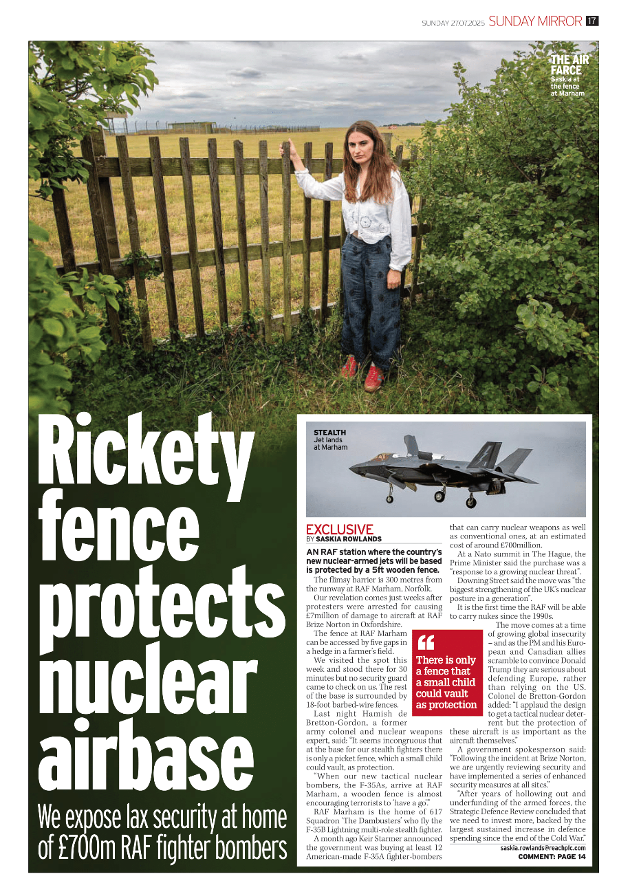 Rickety Fence Protects Nuclear Base