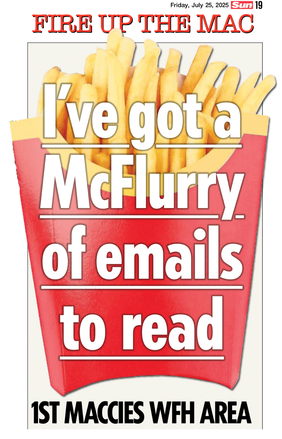 First Maccies WFH Area