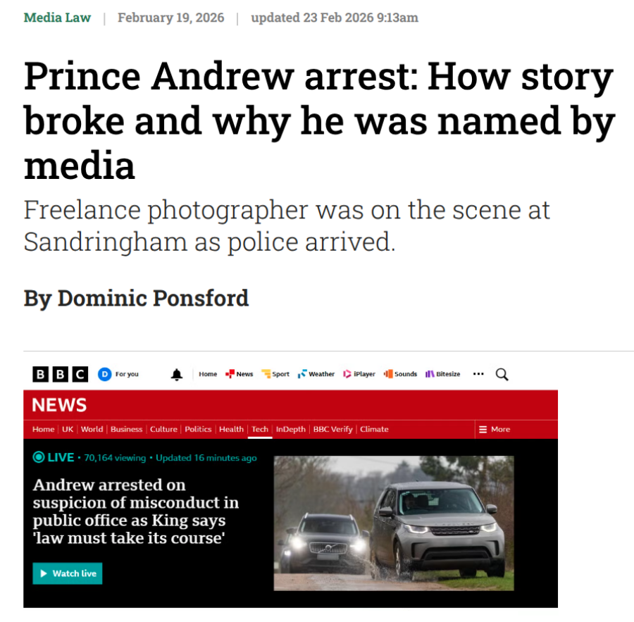 Andrew's Arrest