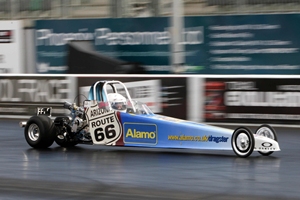 Belle at the Wheel of her Dragster