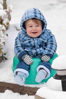 Ice Baby enjoying the snow